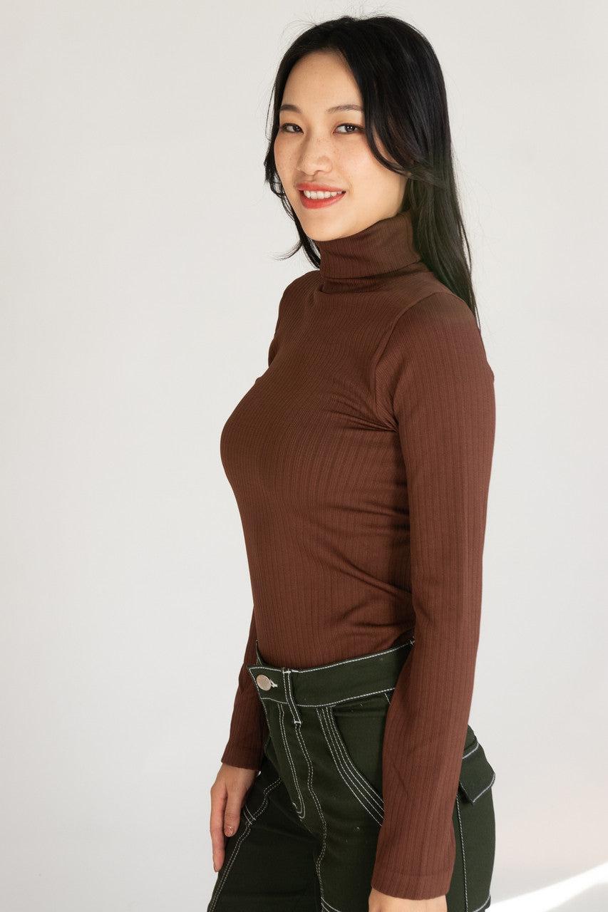 Seamless Ribbed Turtleneck Product Image