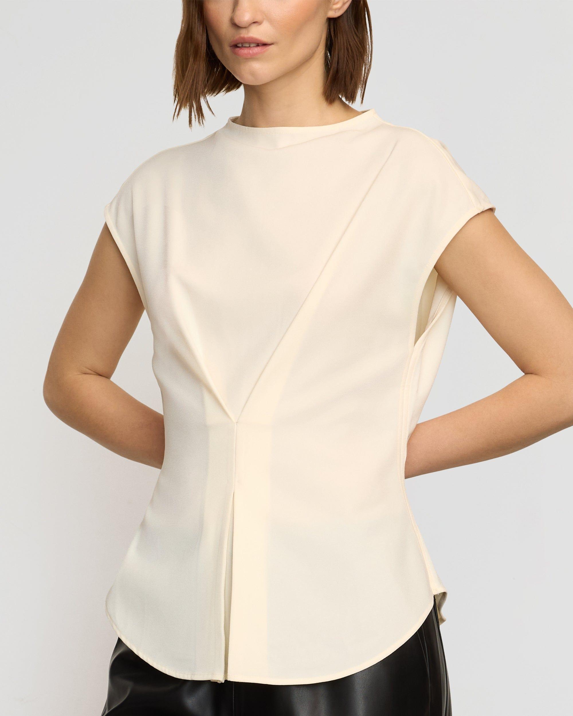 Jacqueline Semi-Sheer Crepe Blouse Product Image