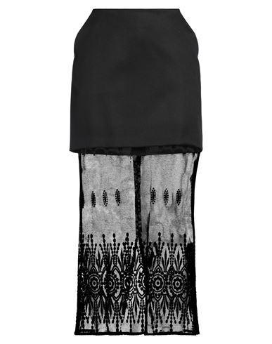 FABIANA FILIPPI Woman Midi Skirt Black Size 4 Virgin Wool, Cotton, Polyamide, Polyester, Viscose Product Image