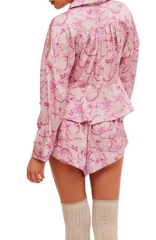 FREE PEOPLE Beauty Sleep Short Pajamas In Blushing Combo Product Image