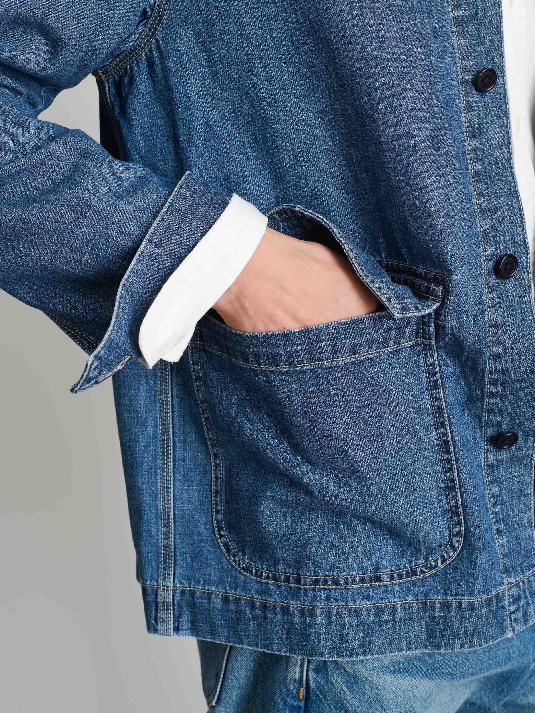 Shirt Jacket In Lightweight Denim Product Image