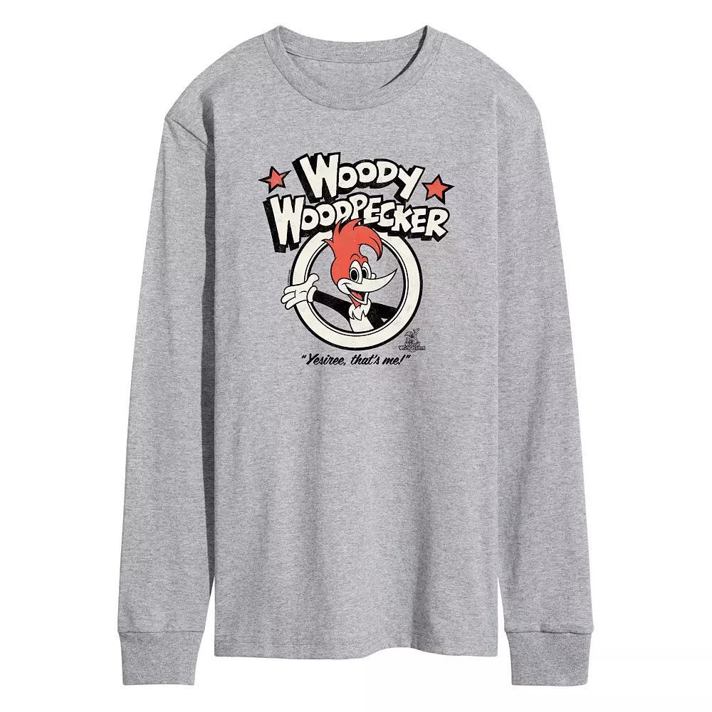 Men's Woody Woodpecker Yesiree That's Me Long Sleeve Graphic Tee,  Product Image