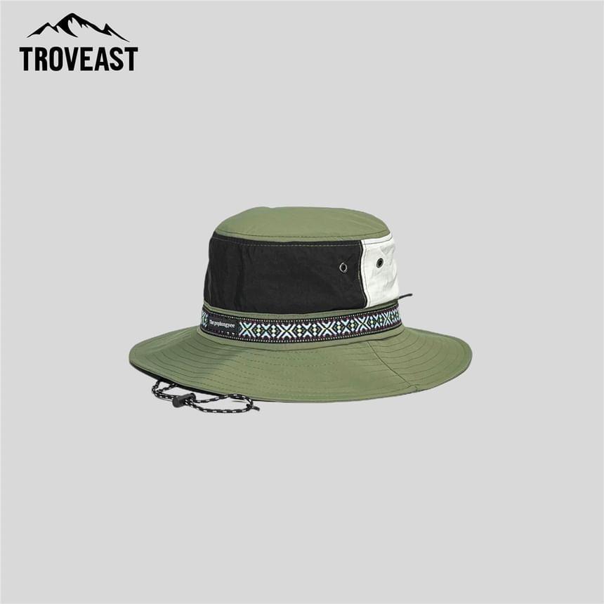 Patterned Color Block Bucket Hat Product Image