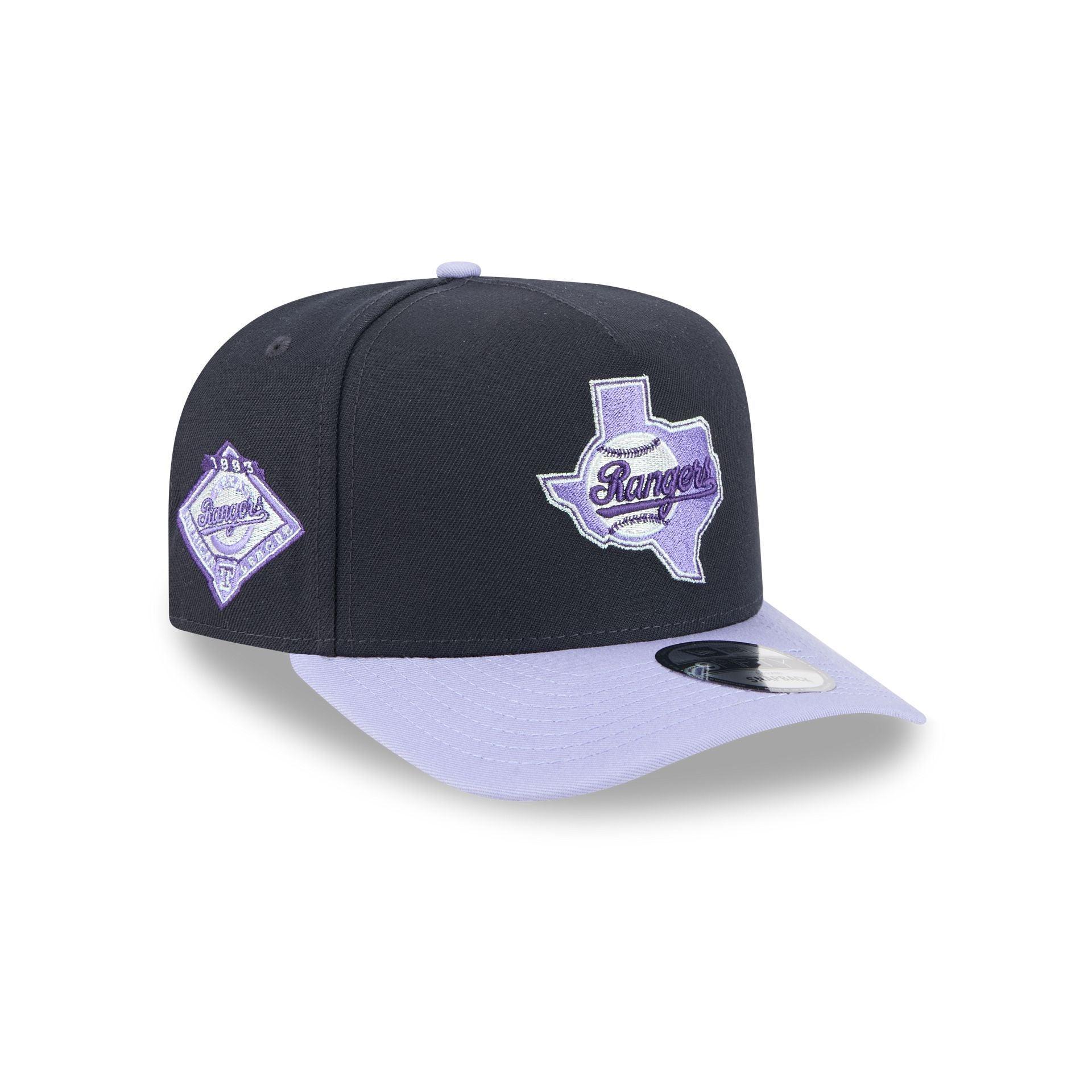 Texas Rangers Navy Lavender 9FIFTY A-Frame Snapback Hat Male Product Image