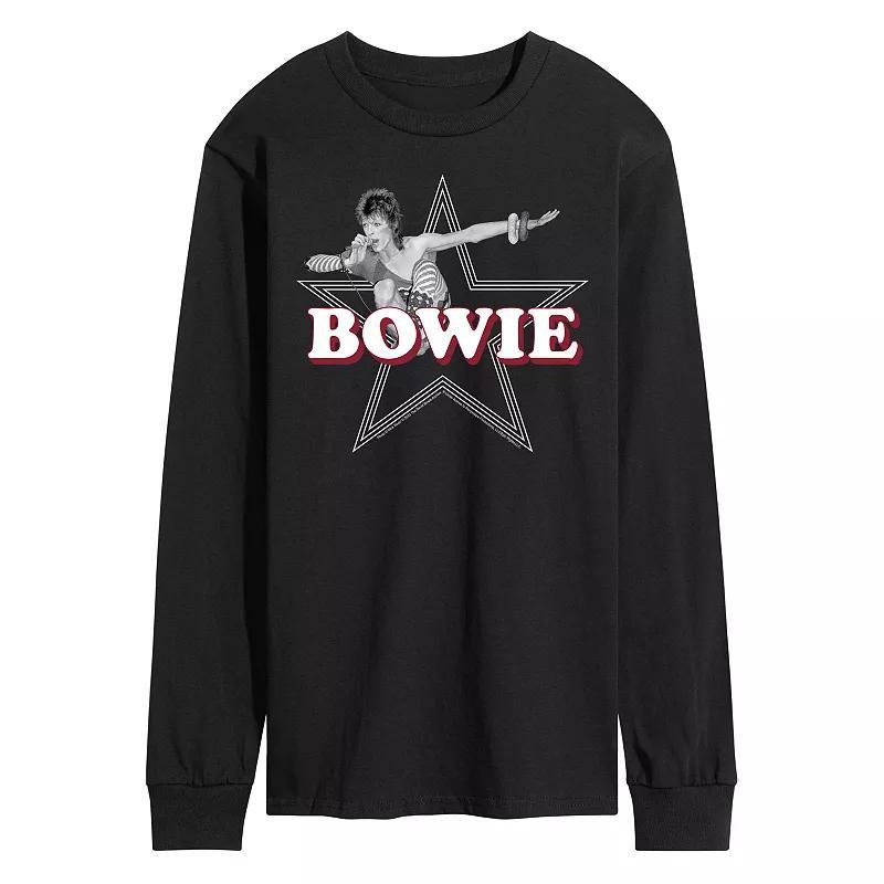 Men's David Bowie Star Long Sleeve Tee,  Product Image
