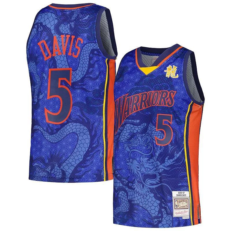 Mens Mitchell & Ness Baron Davis Royal Golden State Warriors 2006/07 Hardwood Classics Asian Heritage 6.0 Swingman Throwback Player Jersey Product Image