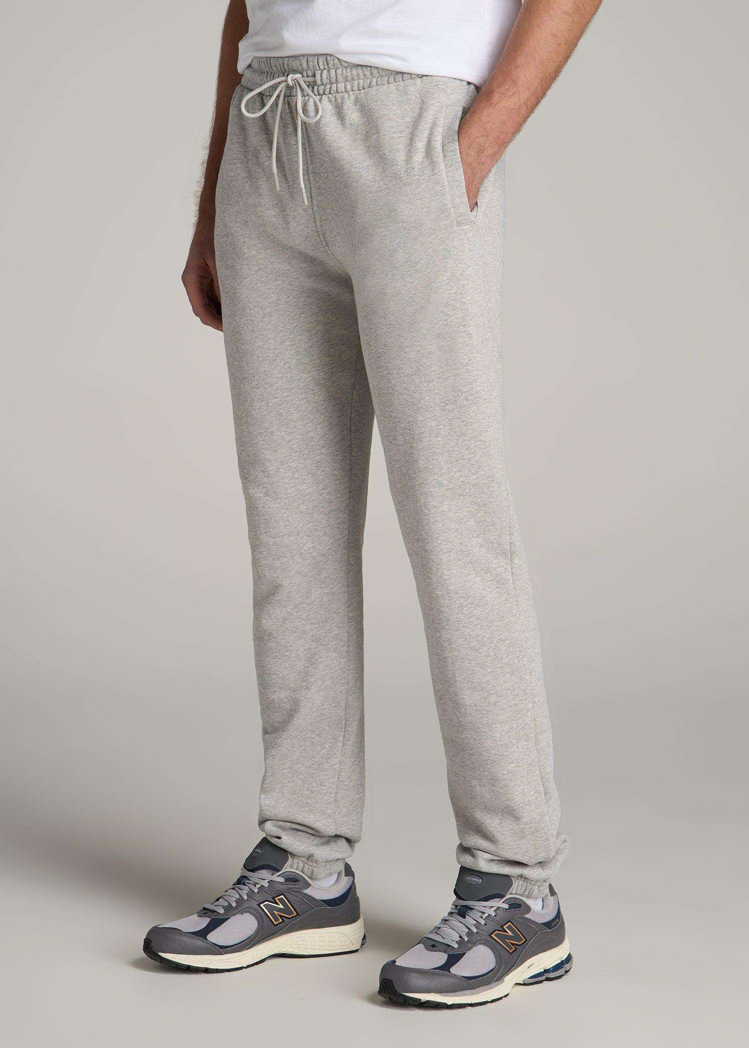 Wearever Fleece Elastic-Bottom Sweatpants for Tall Men in Grey Mix Male Product Image
