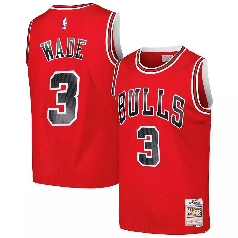 Men's Mitchell & Ness Dwyane Wade Red Chicago Bulls 2016/17 Hardwood Classics Swingman Jersey, Size: Medium Product Image