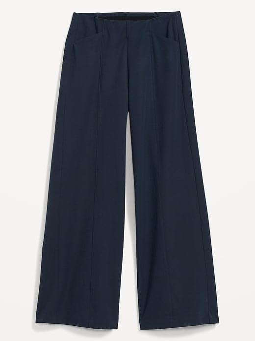 High-Waisted Pull-On Pixie Wide-Leg Pants Product Image