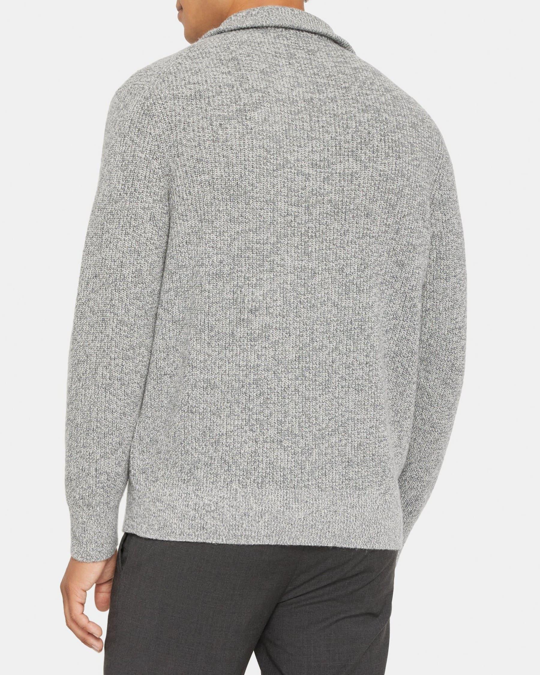 Quarter-Zip Mock Neck Sweater in Wool-Cashmere Product Image