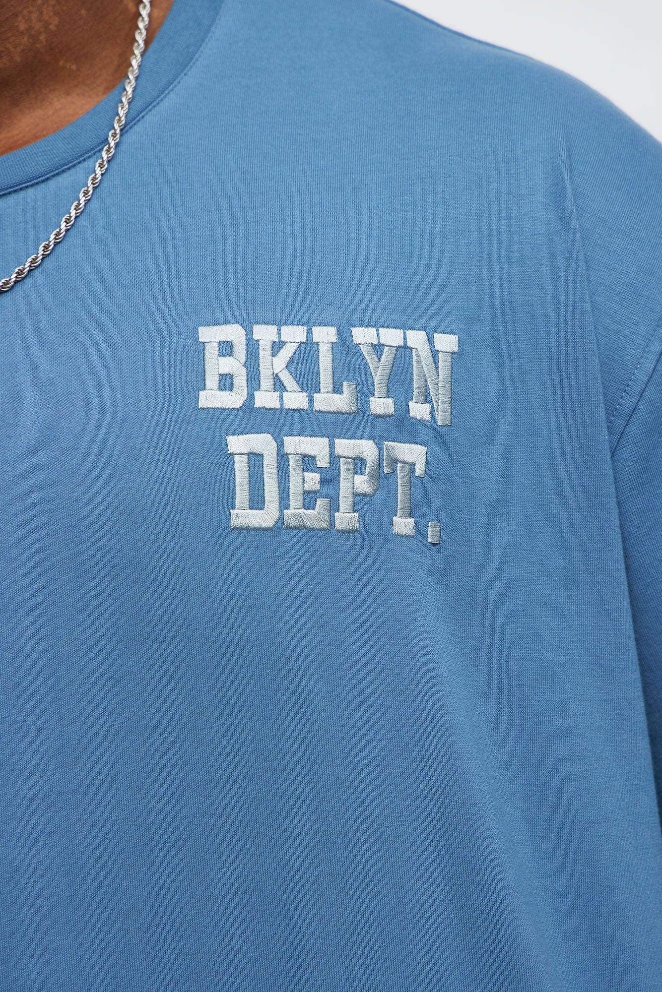 Short Sleeve Blessed Puff Print Tee - Blue Male Product Image