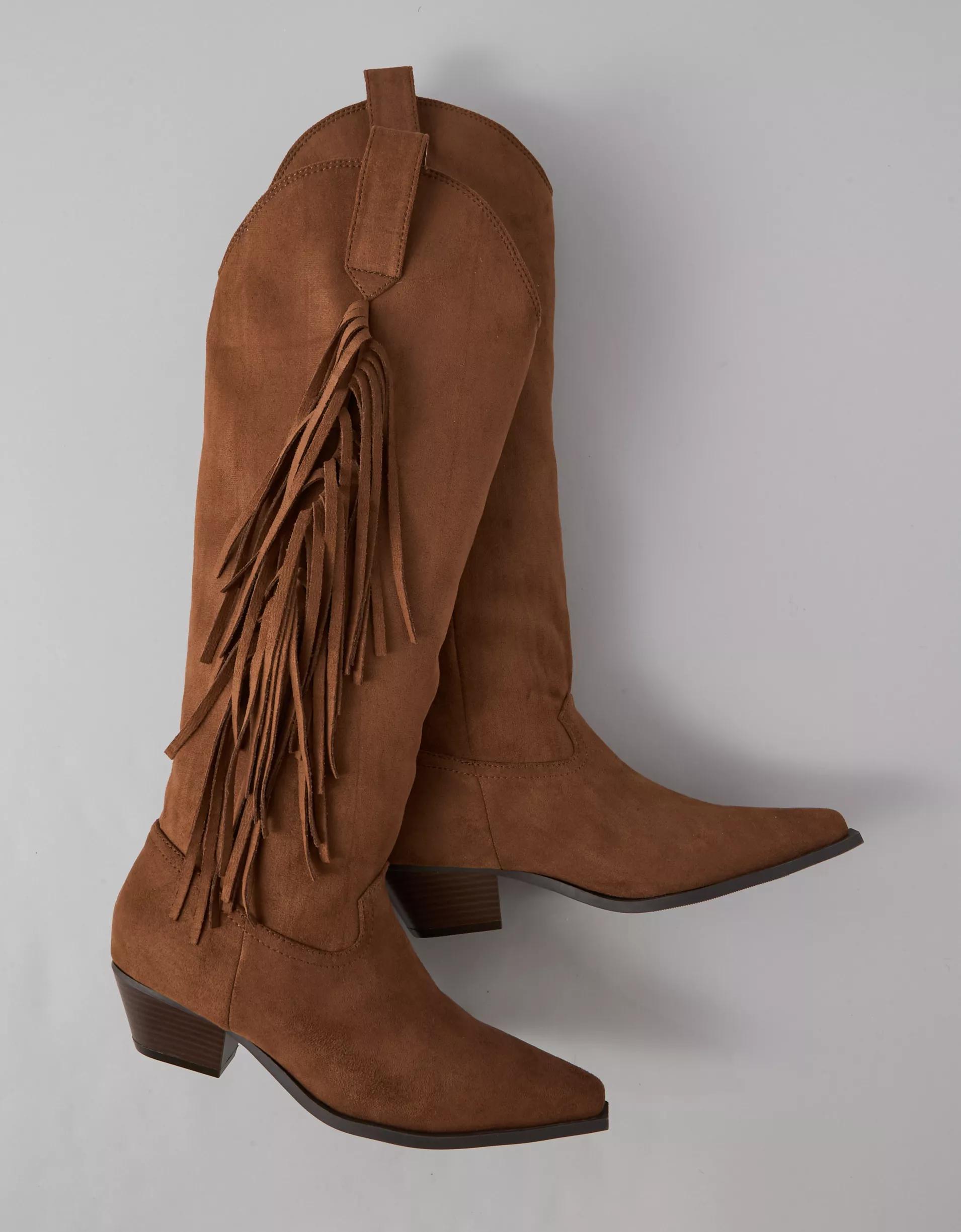 AE Western Fringe Knee High Boot Product Image