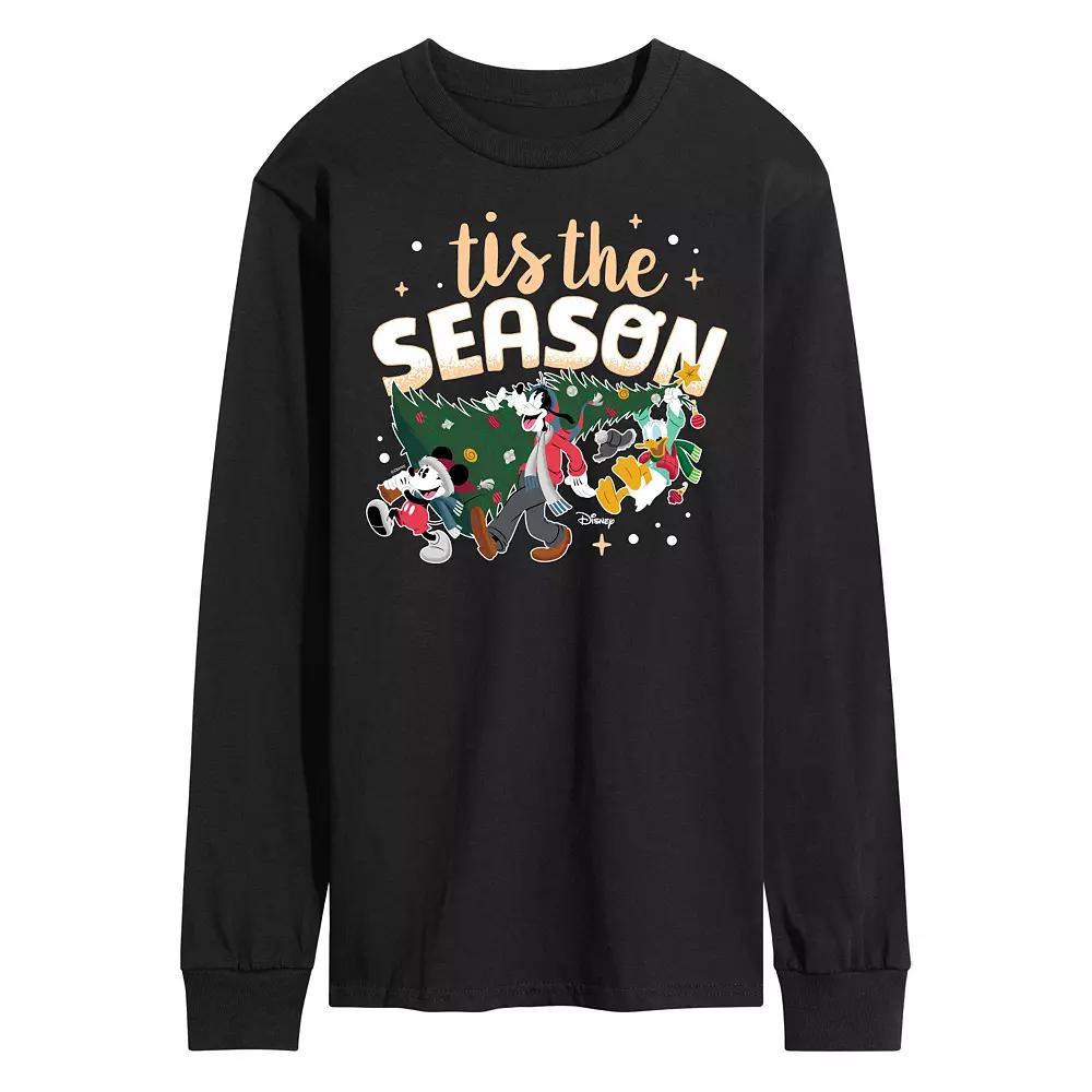 Disney's Mickey Mouse & Friends Men's 'Tis The Season Long Sleeve Graphic Tee,  Product Image