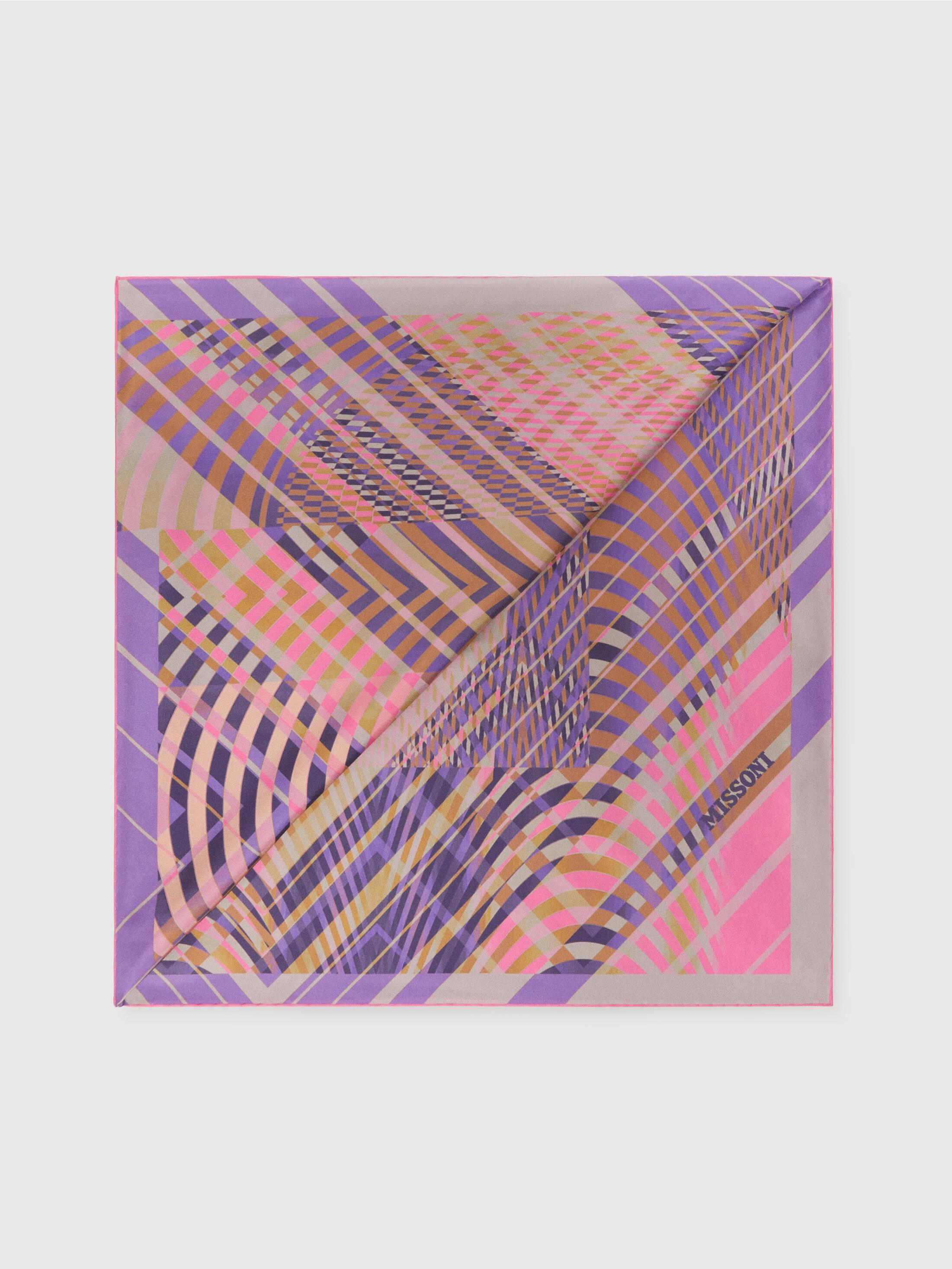 Geometric print silk scarf Product Image