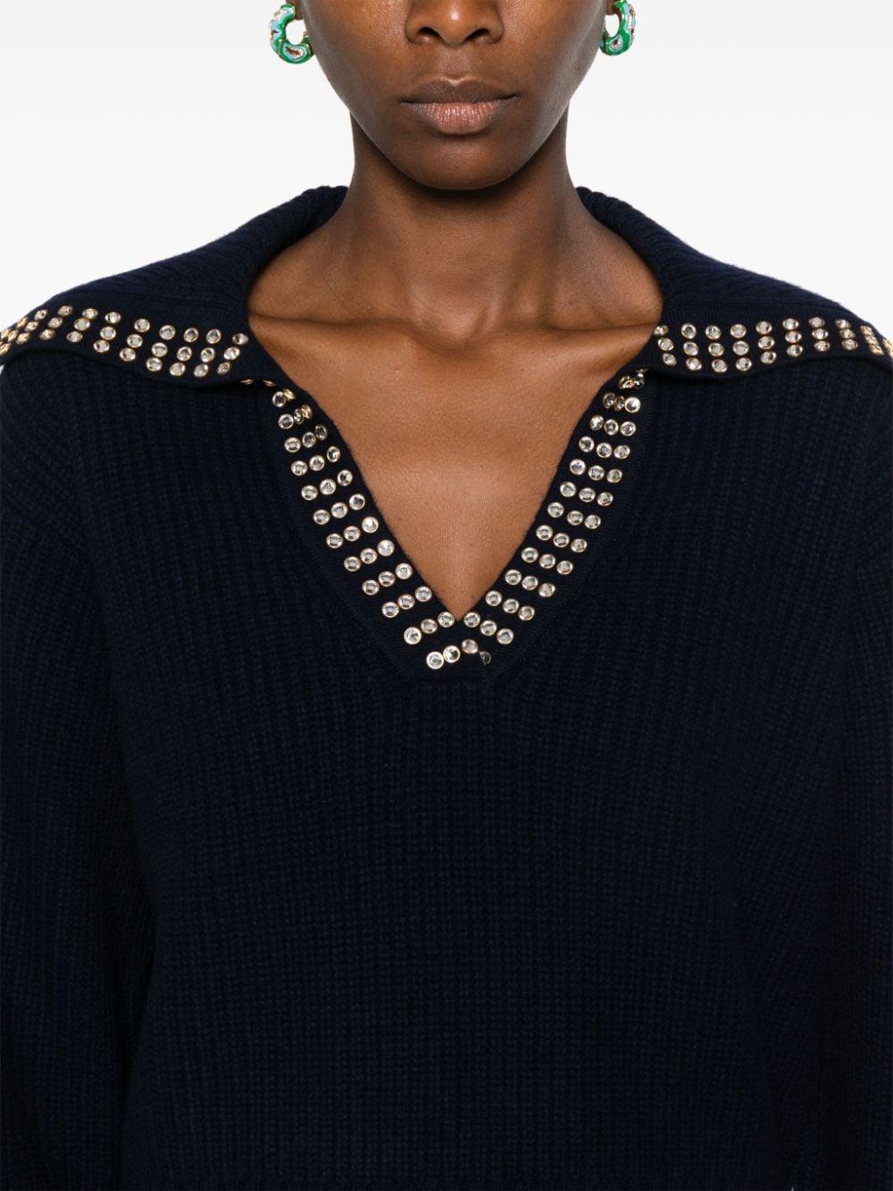 crystal-embellished wool jumper  Product Image