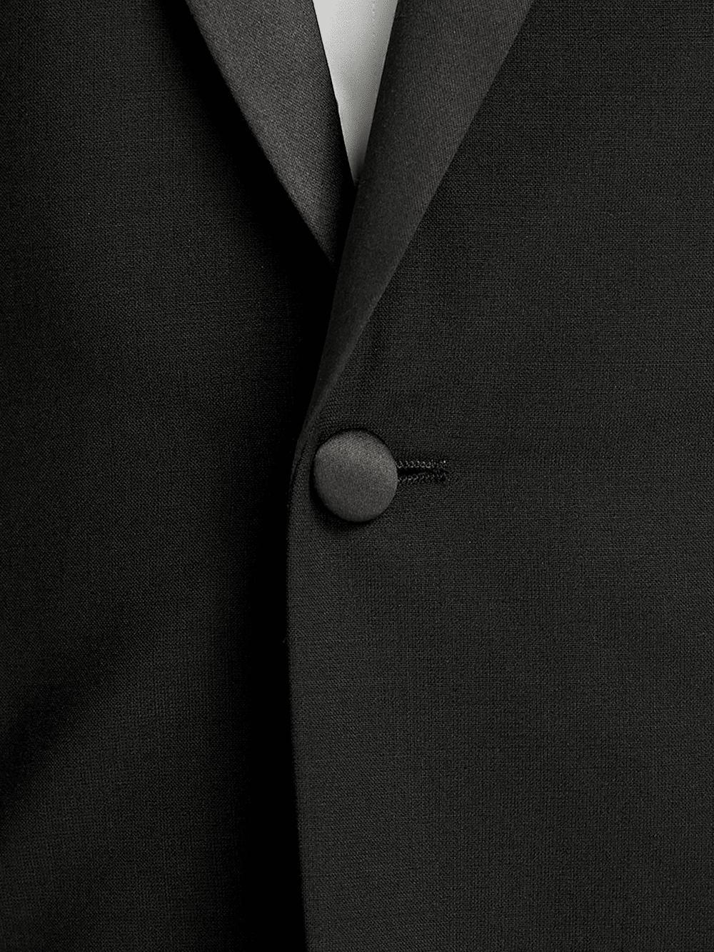 Wool Stretch Peak Lapel Tuxedo - Black Product Image