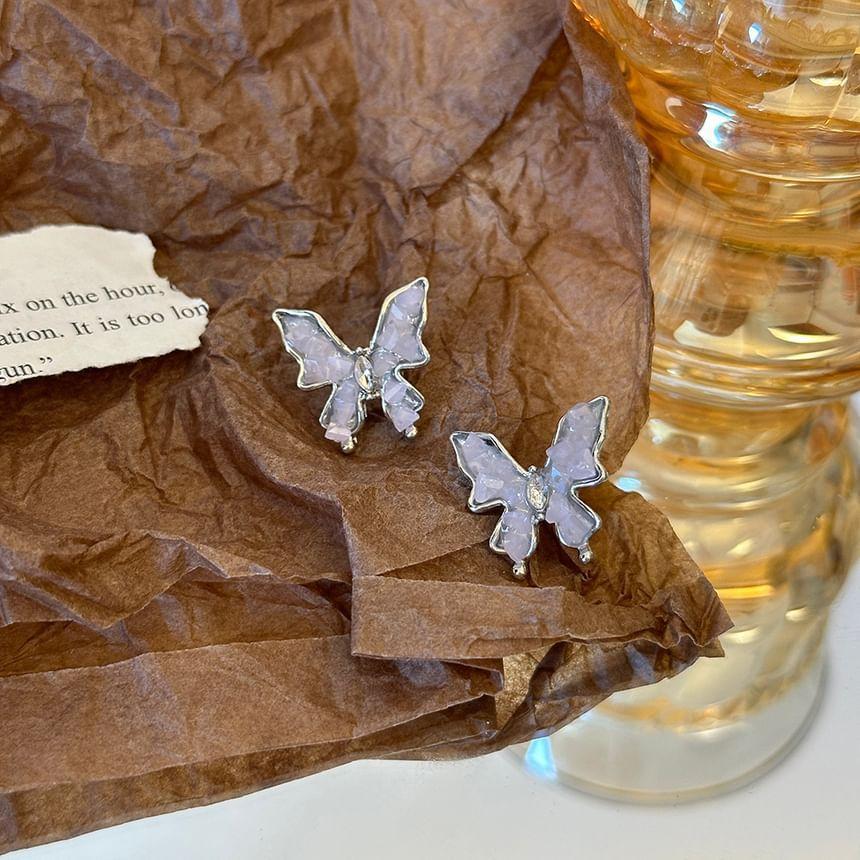 Rhinestone Butterfly Earrings Product Image