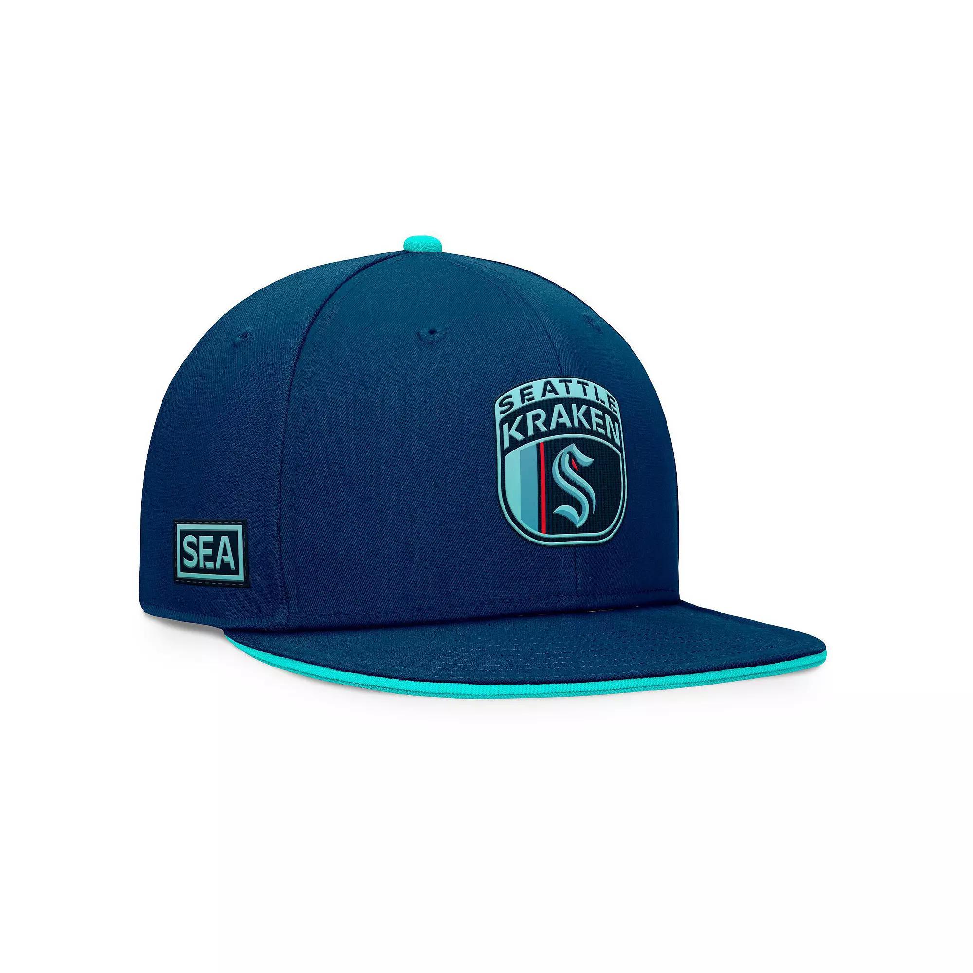 Men's Fanatics Deep Sea Blue Seattle Kraken 2024 NHL Draft Snapback Hat, Krk Blue Product Image