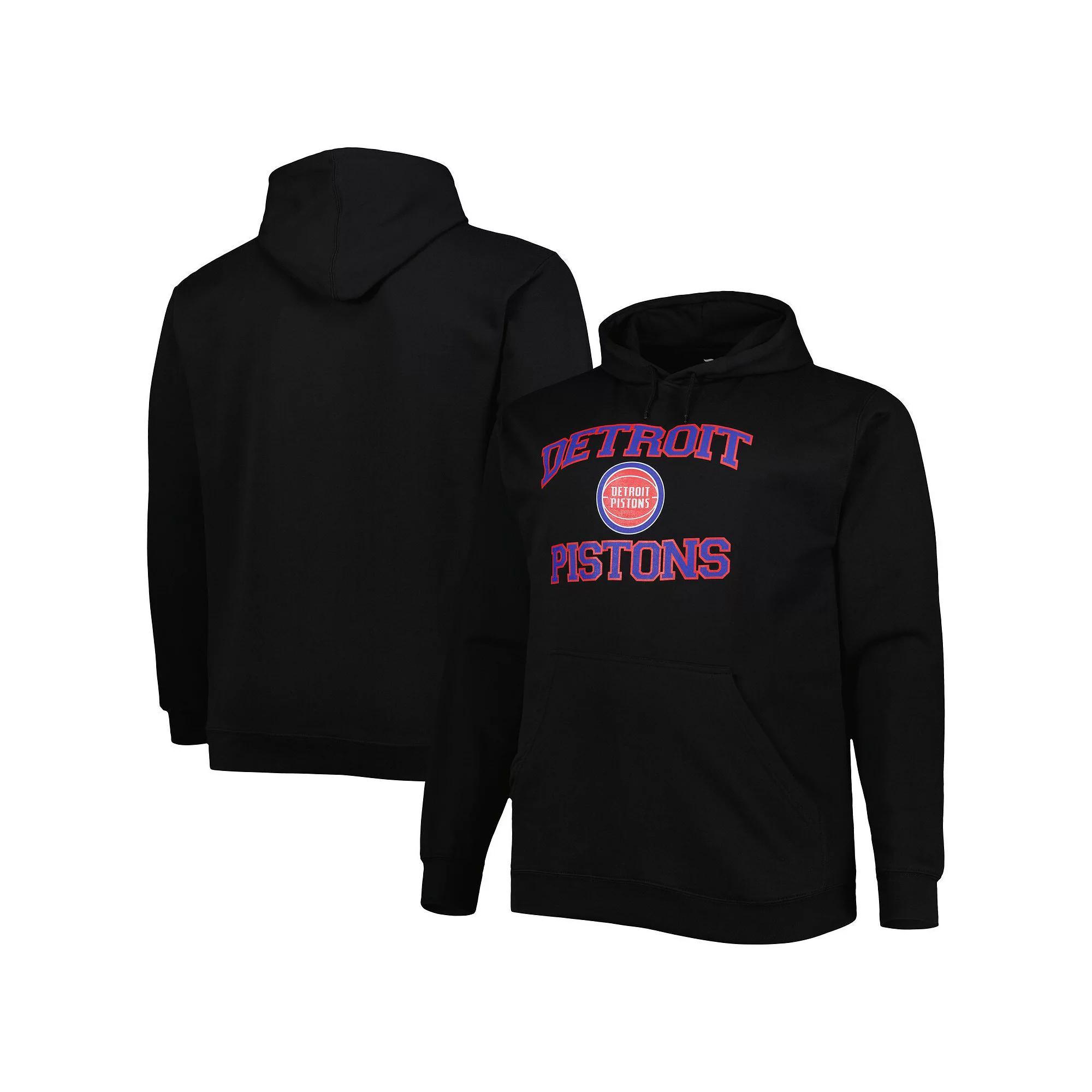 Men's Black Detroit Pistons Big & Tall Heart & Soul Pullover Hoodie, Size: XLT, Pis Black Product Image