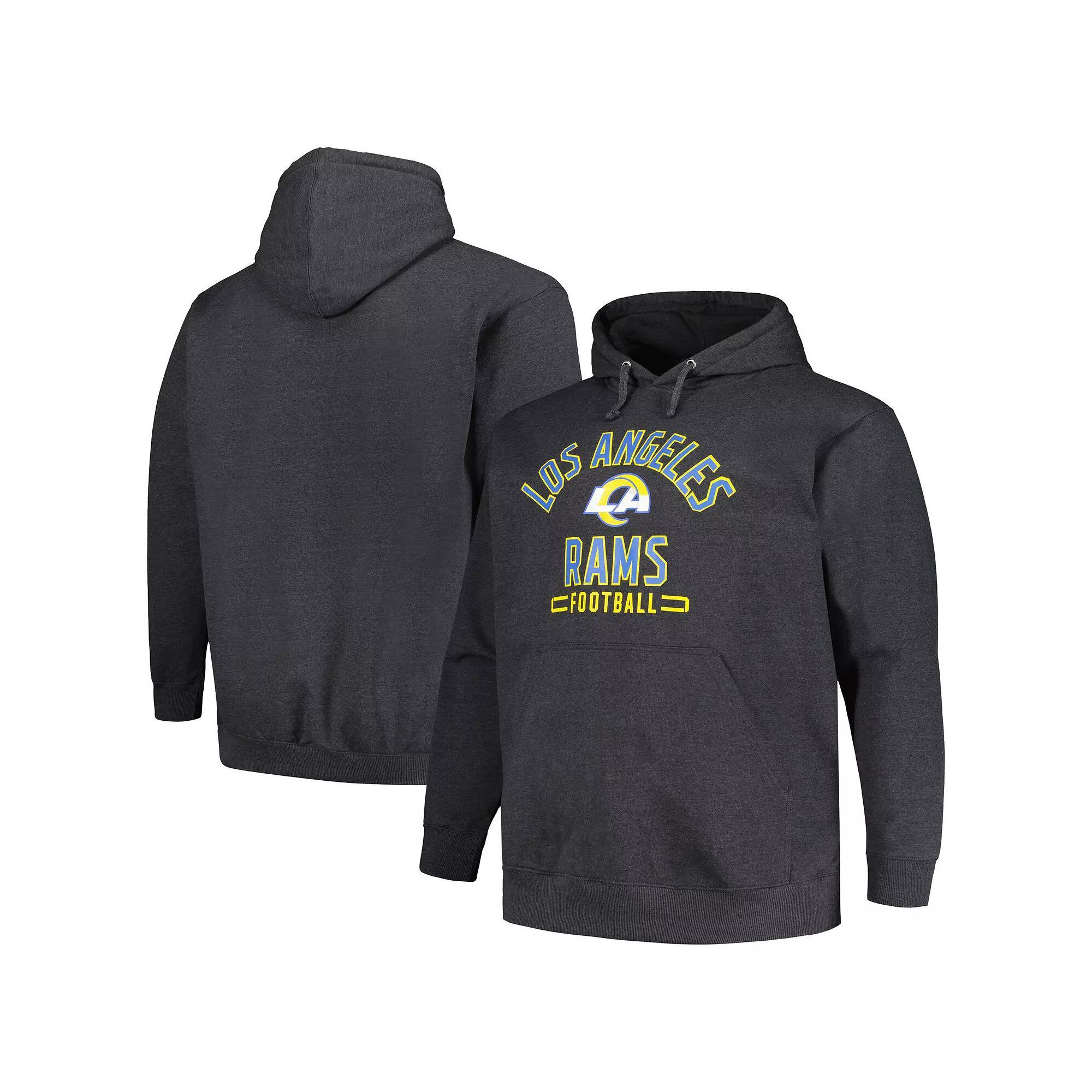 Men's Fanatics Branded Heather Charcoal Los Angeles Rams Big & Tall Pullover Hoodie, Size: 3XLT Product Image