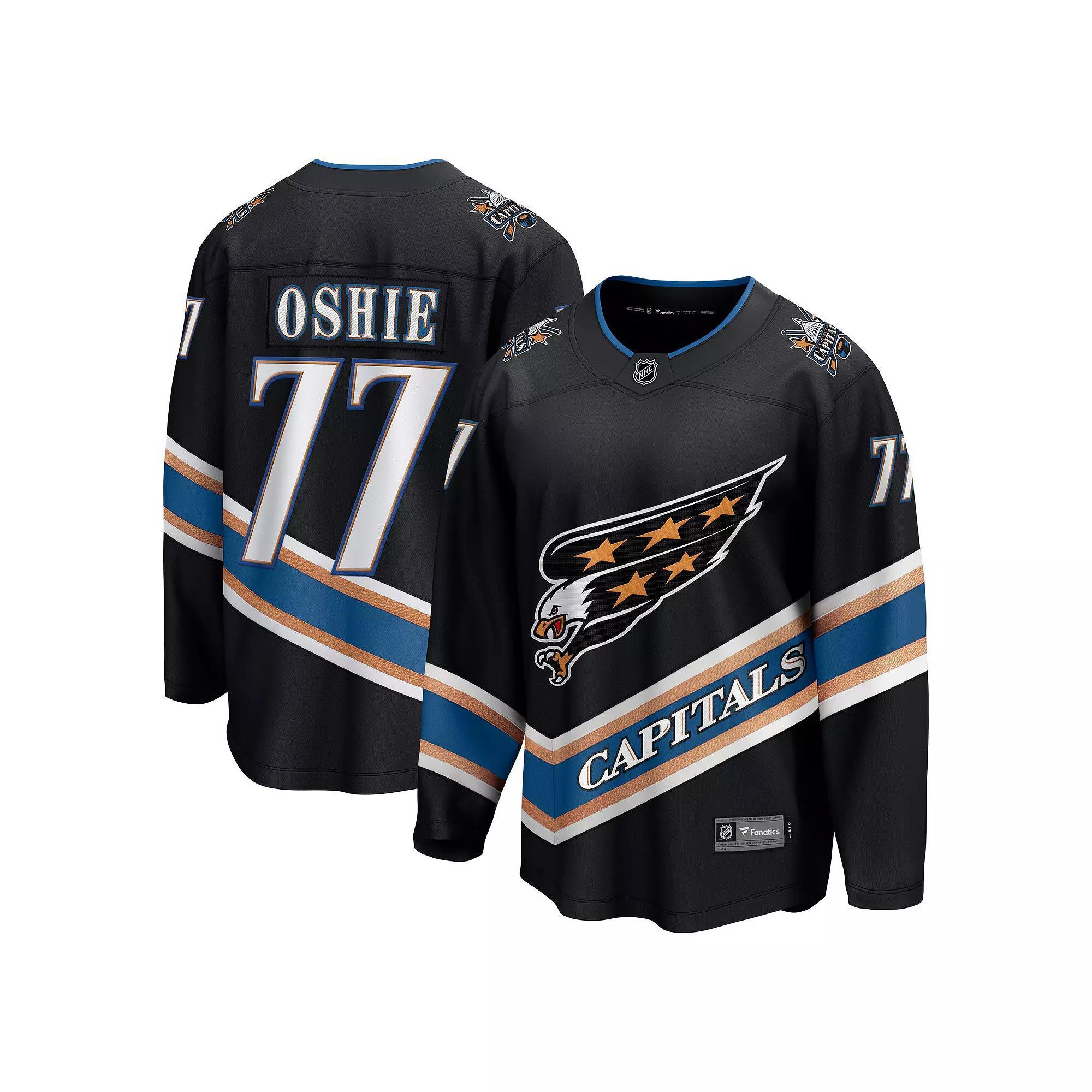 Men's Fanatics TJ Oshie Black Washington Capitals Alternate 50th Anniversary Premier Breakaway Player Jersey, Size: Small Product Image
