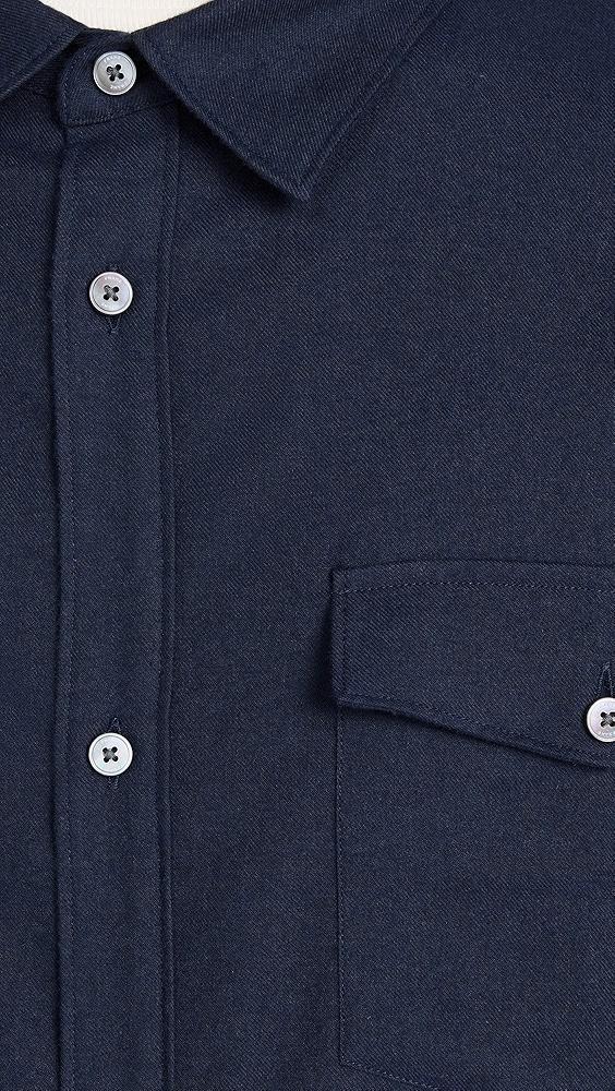 FRAME Double Pocket Wool Blend Shirt | Shopbop Product Image