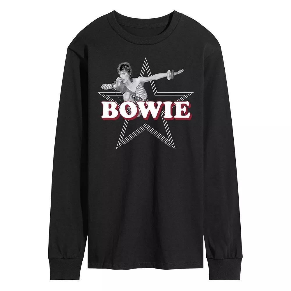 Men's David Bowie Star Long Sleeve Tee,  Product Image