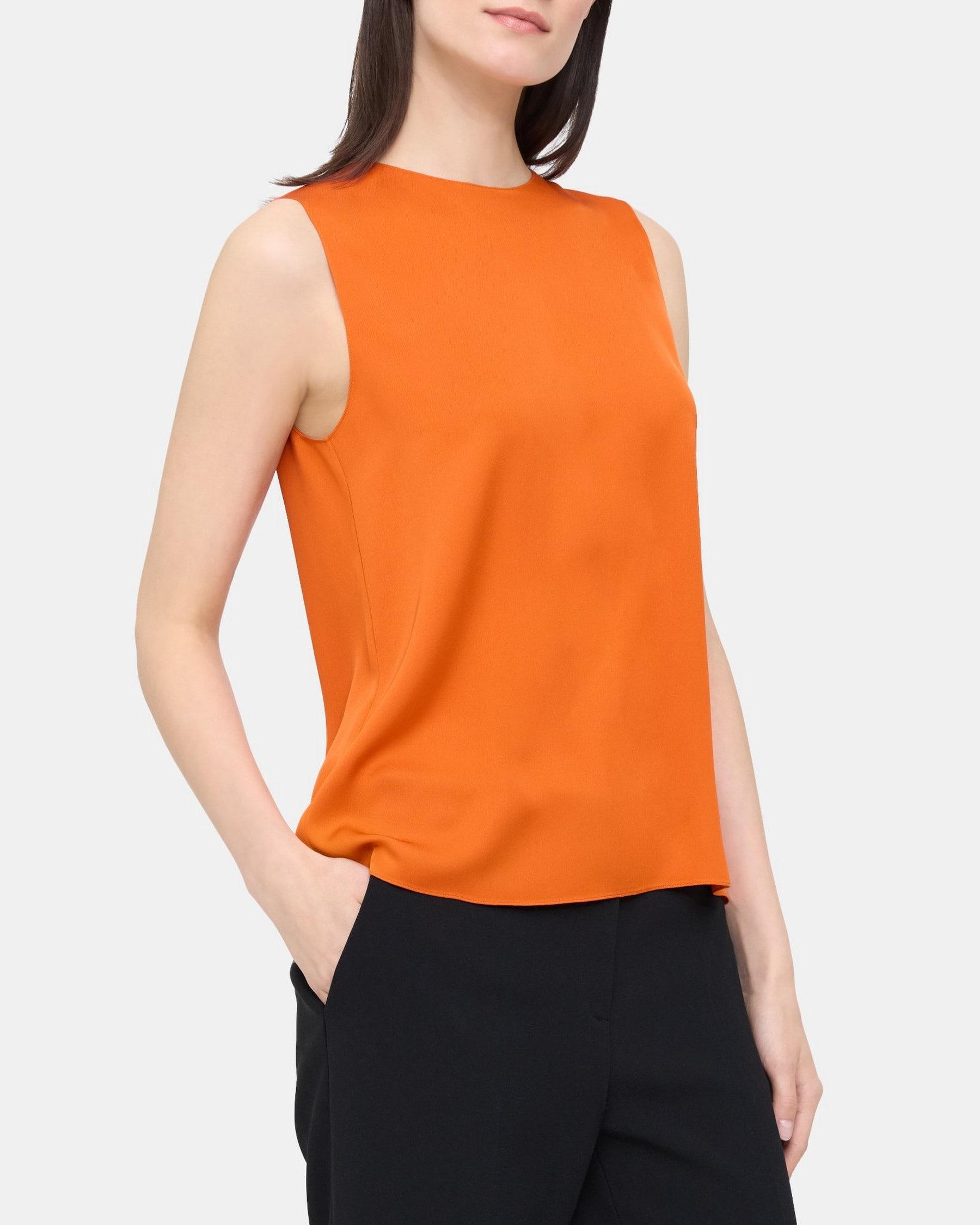 Straight Shell Top in Silk Georgette Product Image