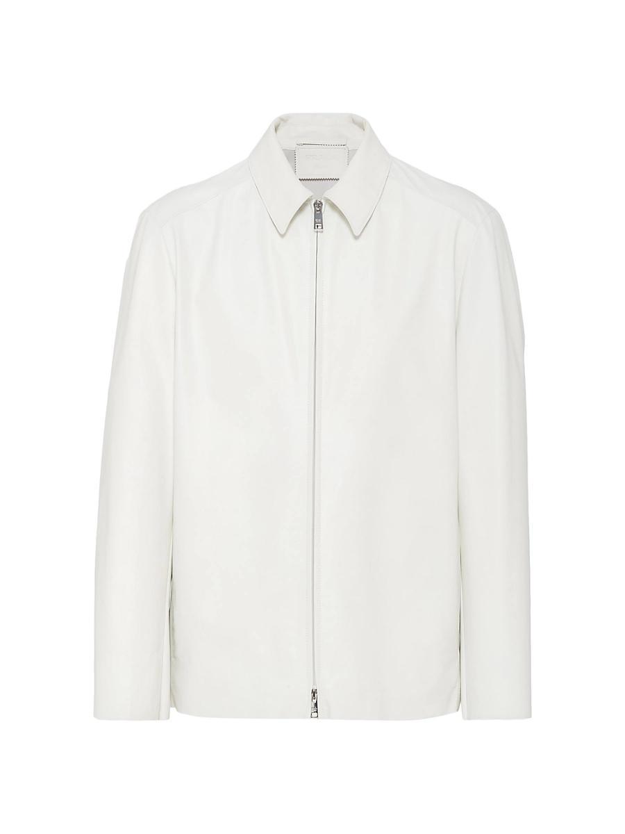 Mens Leather Blouson Jacket Product Image