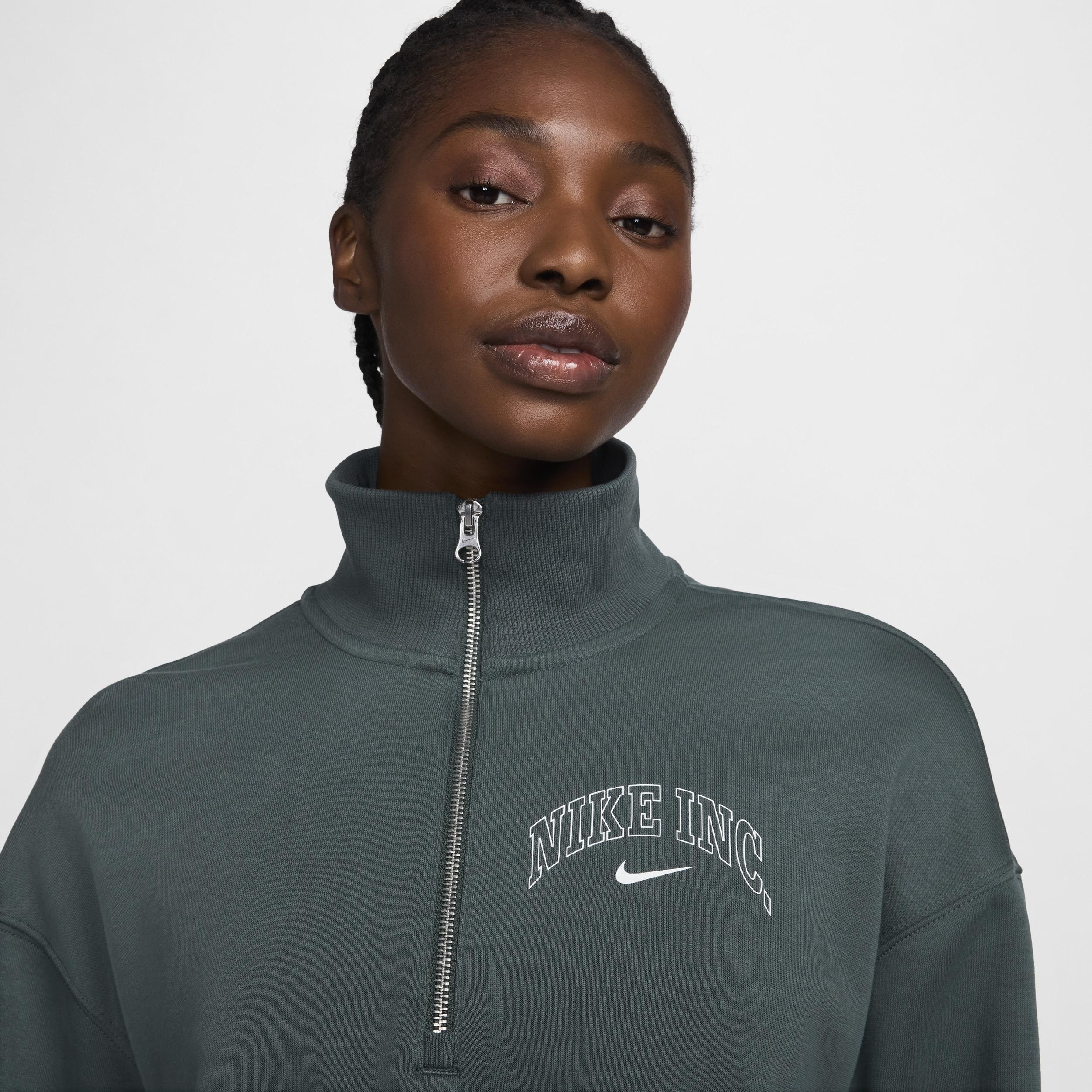 Women's Nike Sportswear Phoenix Fleece 1/2-Zip Cropped Sweatshirt Product Image