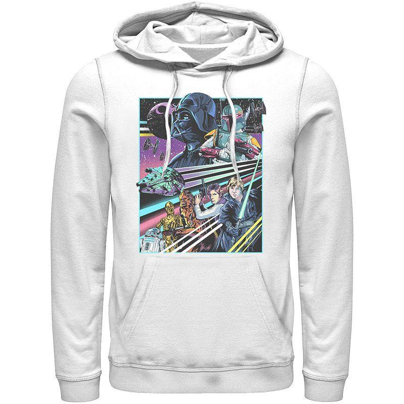 Men's Star Wars Neon Rebel Alliance Poster Hoodie, Size: Medium, Red Product Image