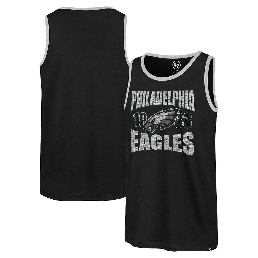Men's '47 Black Philadelphia Eagles Upload Franklin Tank Top, Size: XL Product Image