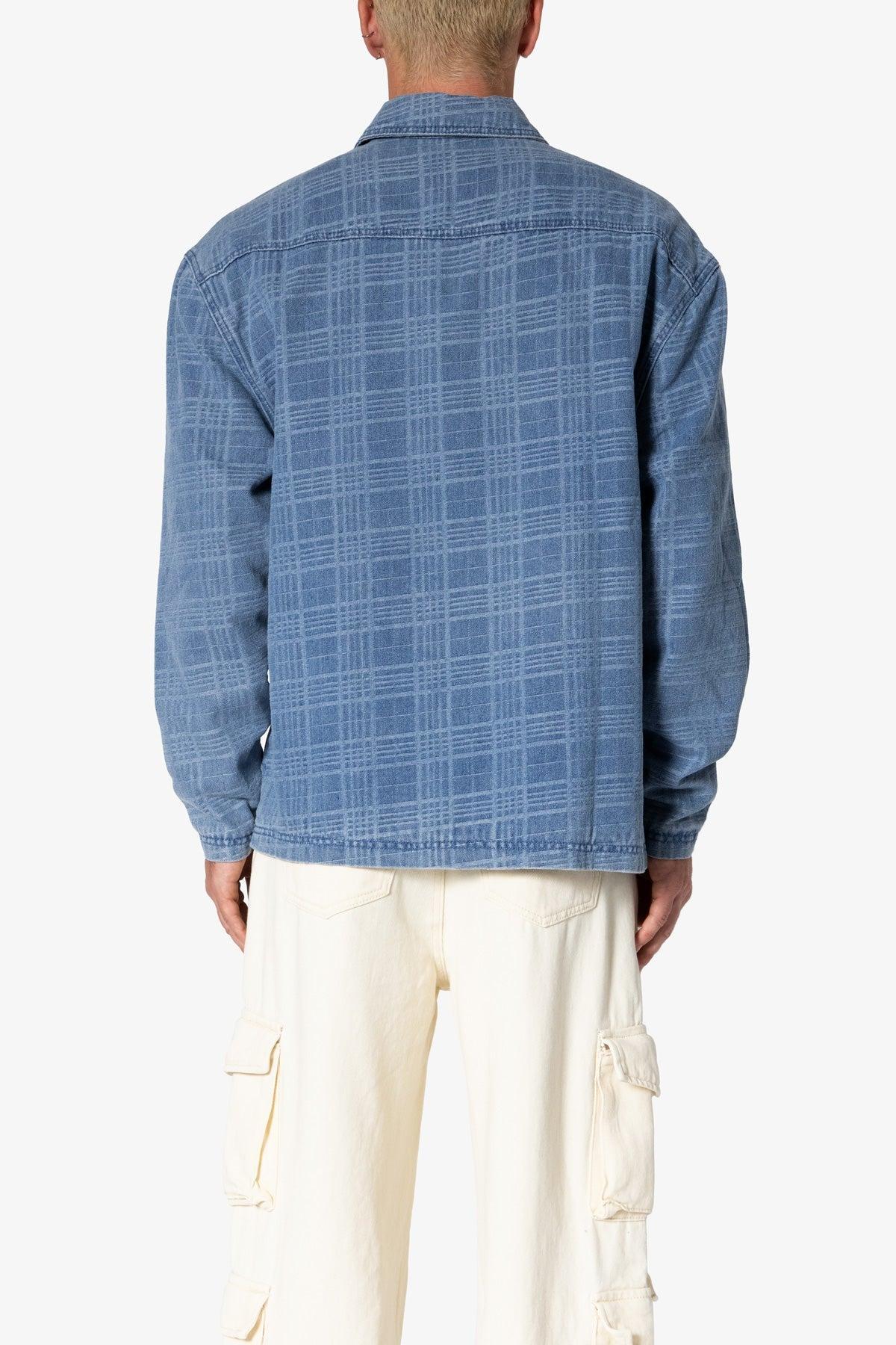 Jacquard Denim Work Jacket - Blue Product Image