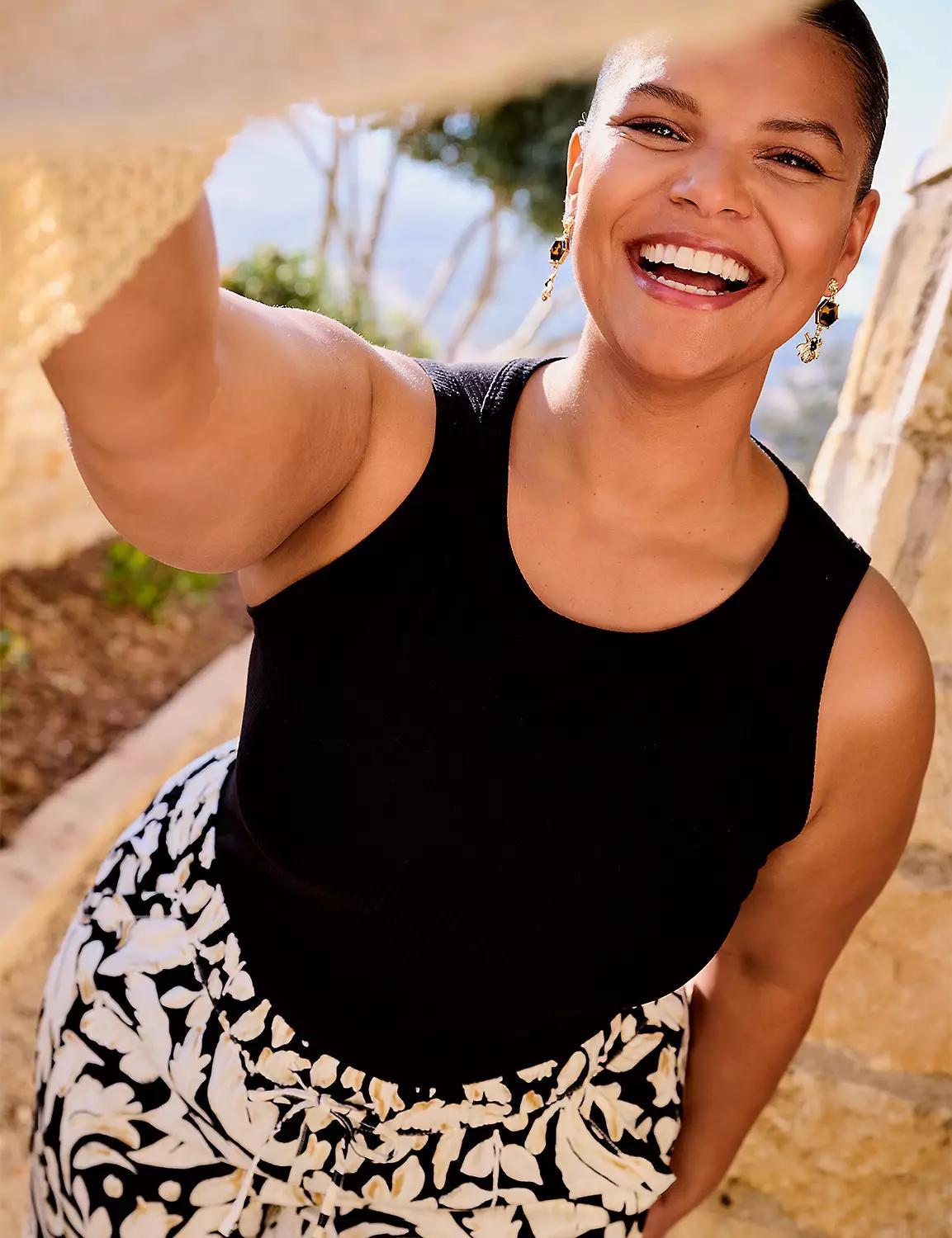 High-Neck Rib Tank Product Image