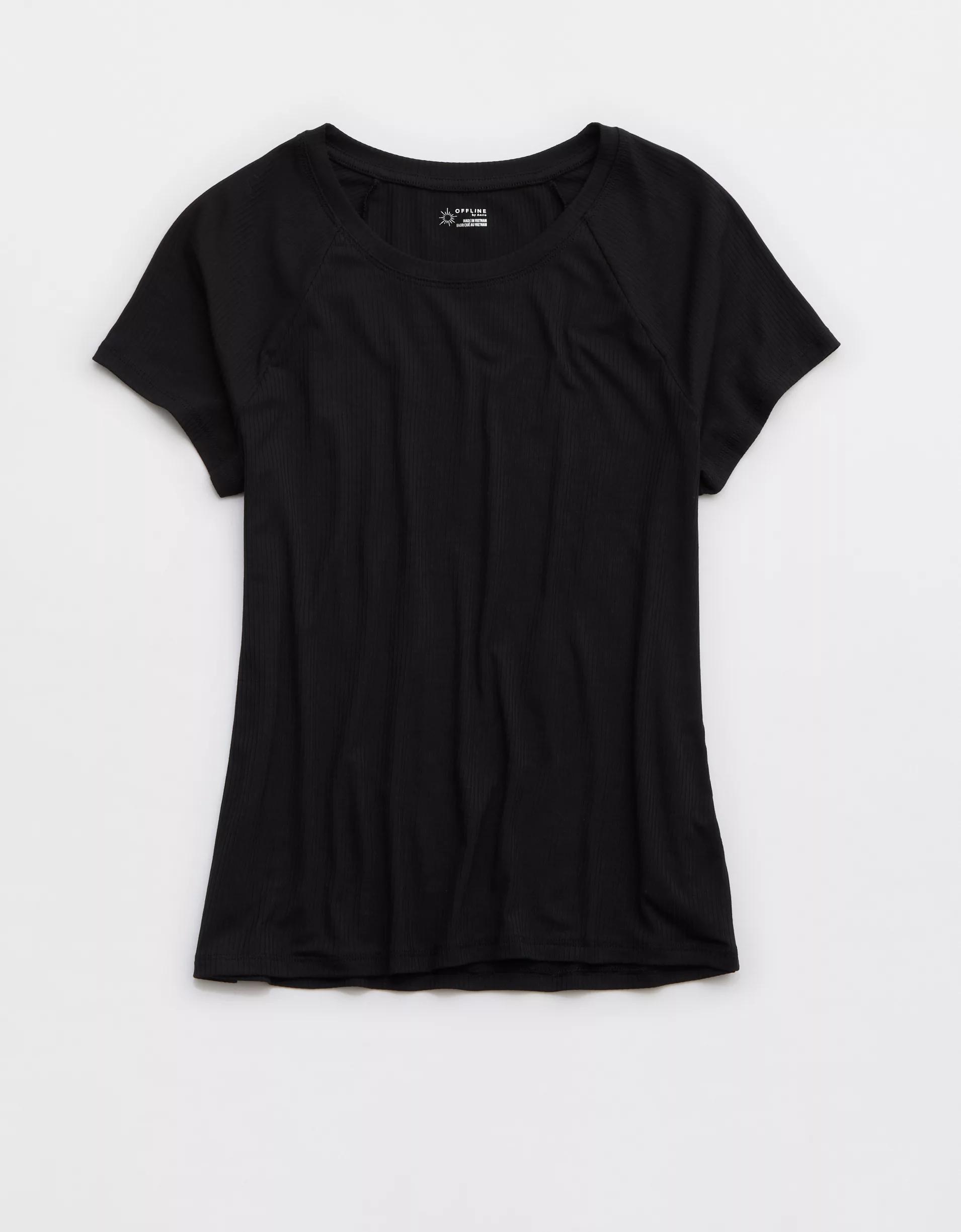 OFFLINE By Aerie Thumbs Up Ribbed T-Shirt Product Image