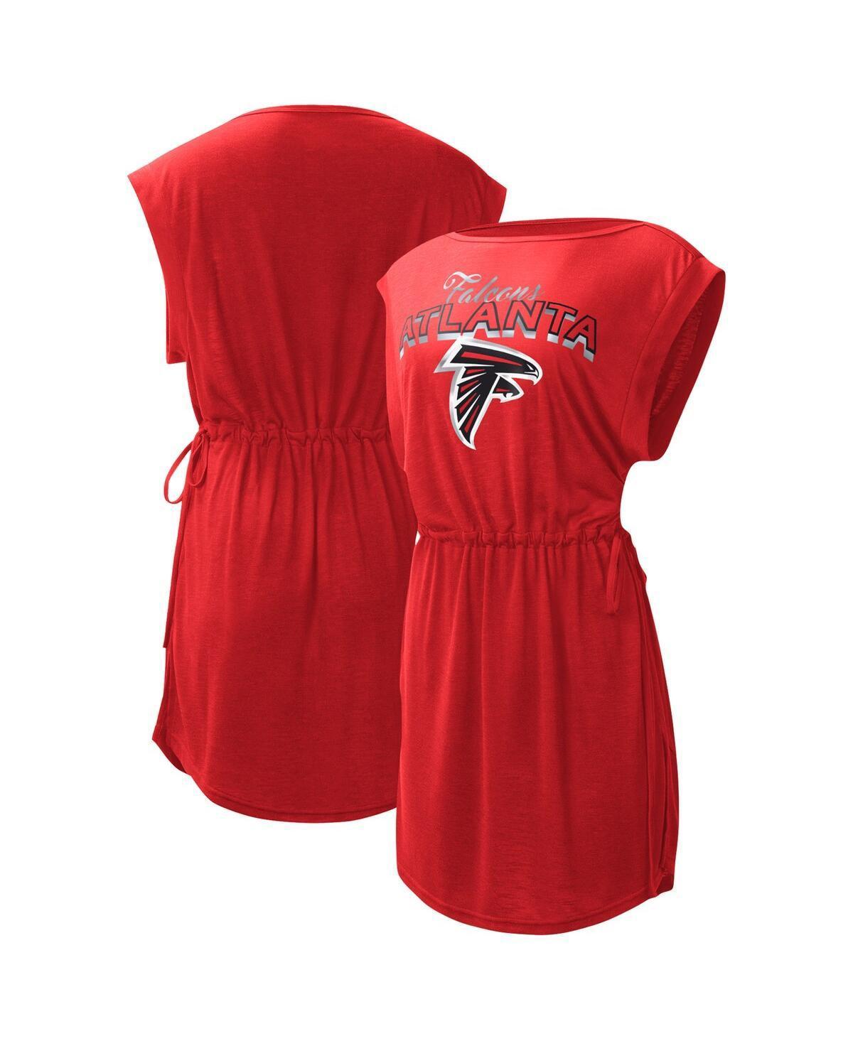 Women's G-III 4Her by Carl Banks Red Atlanta Falcons G.O.A.T. Logo Swimsuit Cover-Up, Size: Medium Product Image