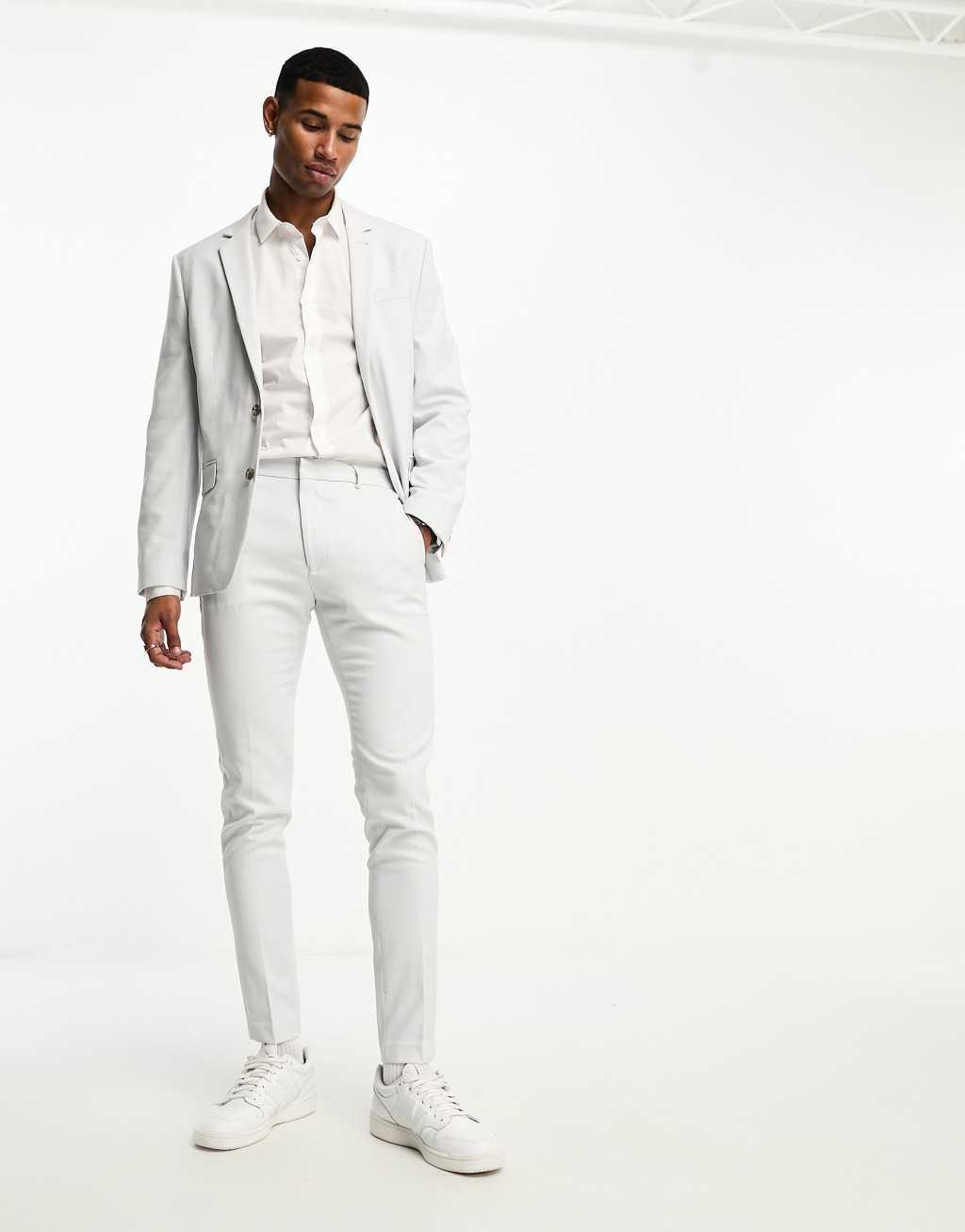 ASOS DESIGN Micro texture skinny suit jacket Product Image