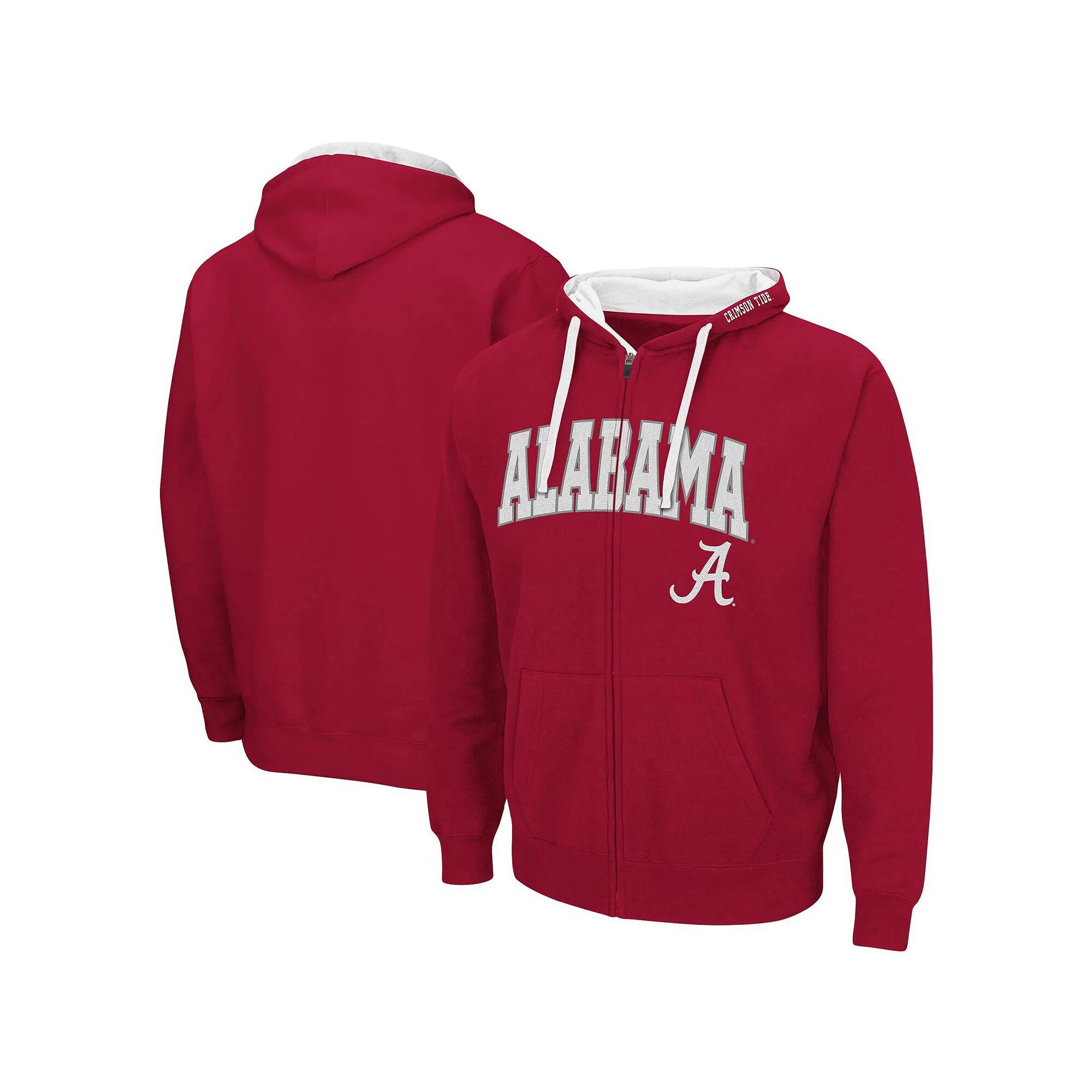 Men's Colosseum Crimson Alabama Crimson Tide Big & Tall Full-Zip Hoodie,  Product Image