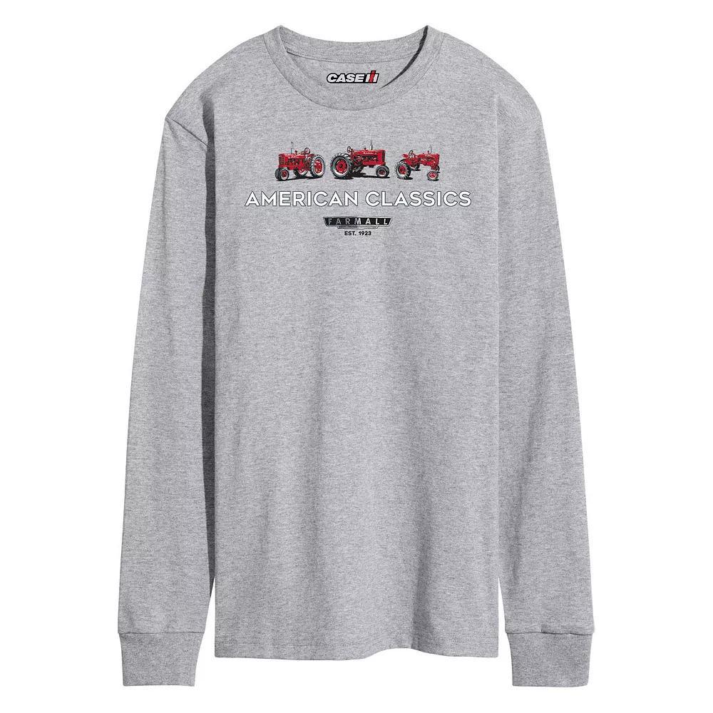 Men's Case IH American Classic Tractors Long Sleeve Tee, Size: XL, Gray Product Image