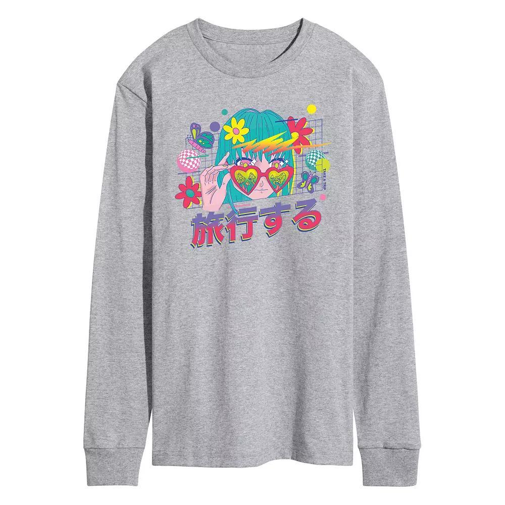 Men's Anime Take A Trip Long Sleeve Tee,  Product Image