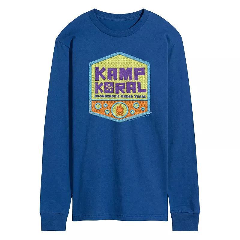 Men's SpongeBob SquarePants Kamp Koral Long Sleeve Graphic Tee, Size: XL, Black Product Image