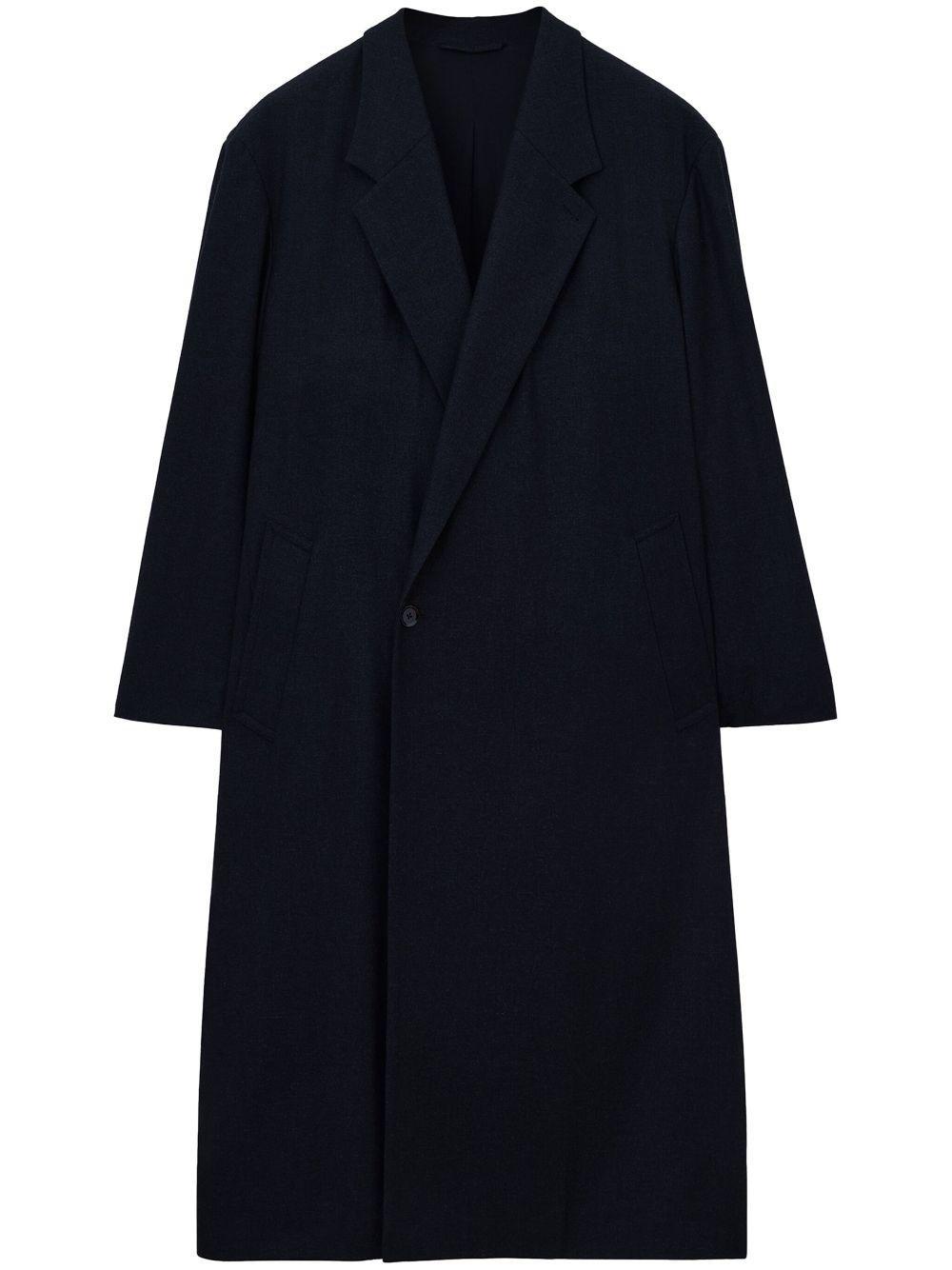 LEMAIRE Double Breasted Maxi-coat In Grey Product Image