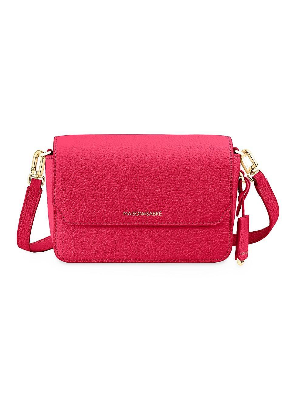 Womens Mini Leather Flap Bag Product Image