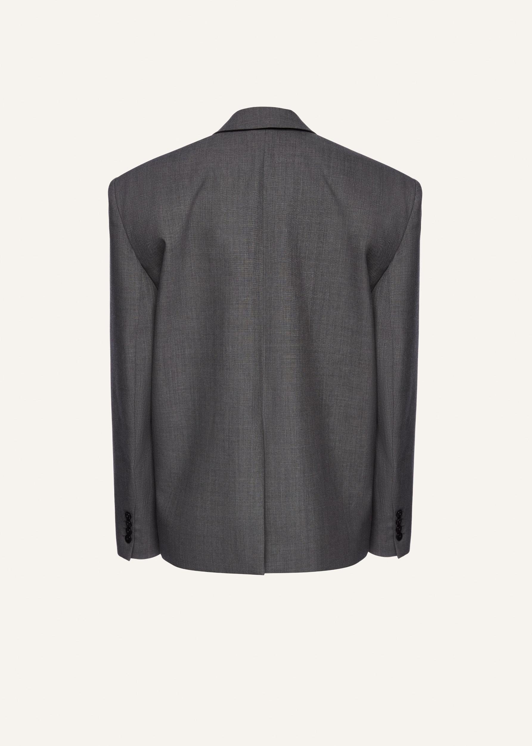 Oversized tuxedo blazer in grey Product Image