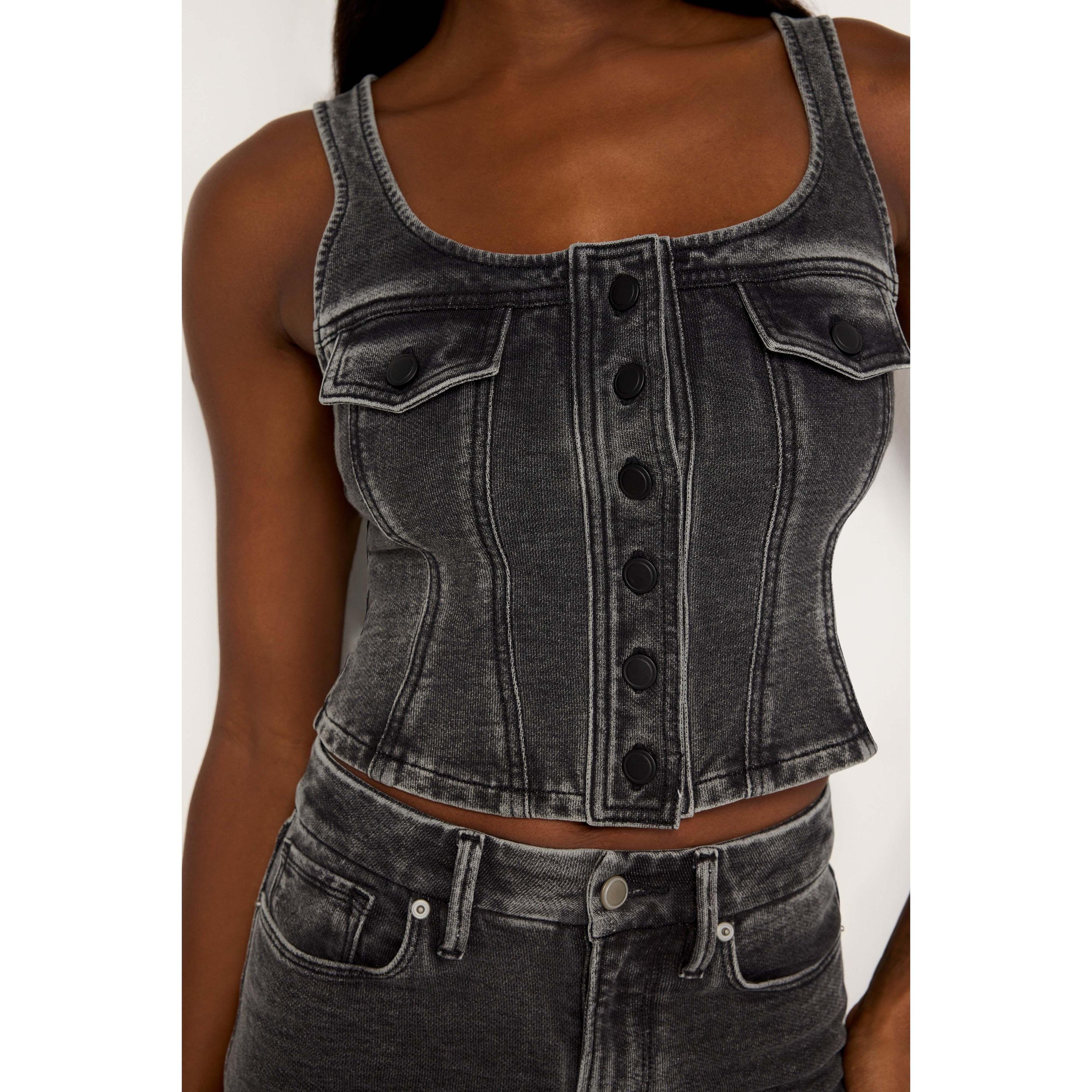 Womens Jeanius Bustier Vest | , 322 | Good American by Khlo Kardashian Product Image