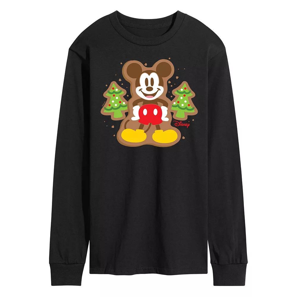 Disney's Mickey Mouse Men's Cookie Long Sleeve Graphic Tee,  Product Image