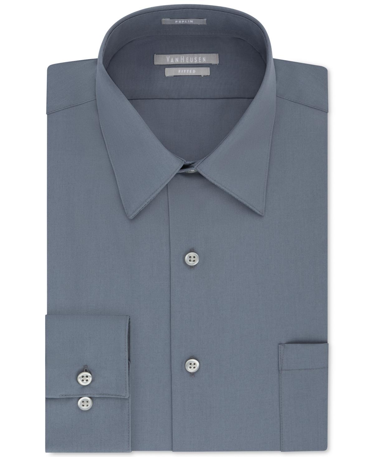 Van Heusen Mens Fitted Poplin Dress Shirt Product Image