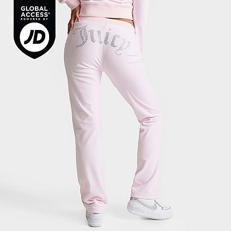 Womens Juicy Couture OG Big Bling Velour Track Pants Product Image