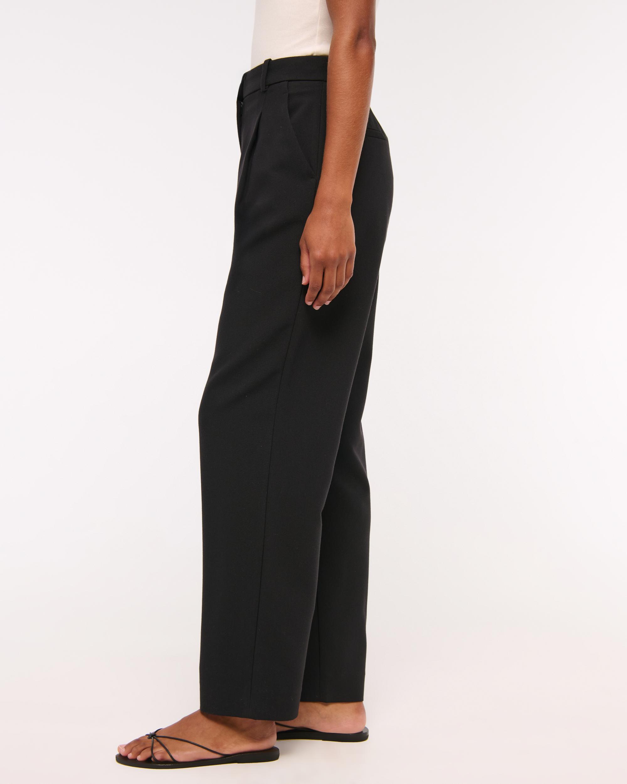 Curve Love A&F Quinn Tailored Straight Pant Product Image