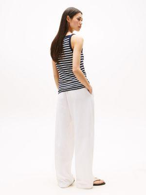 Linen Blend Stripe Tank Top Product Image